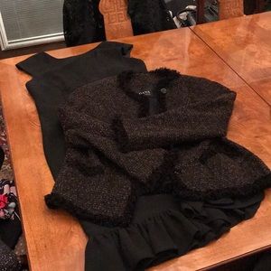 Black crêpe scoop back dress. Size 14Jeffery&Dara